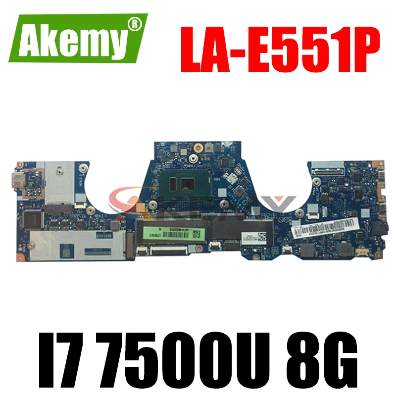 

Akemy CIZY3 LA-E551P Motherboard For Lenovo YOGA 720-13IKB YOGA720-13IKB Notebook Motherboard CPU I7 7500U 8G RAM 100% Test Work