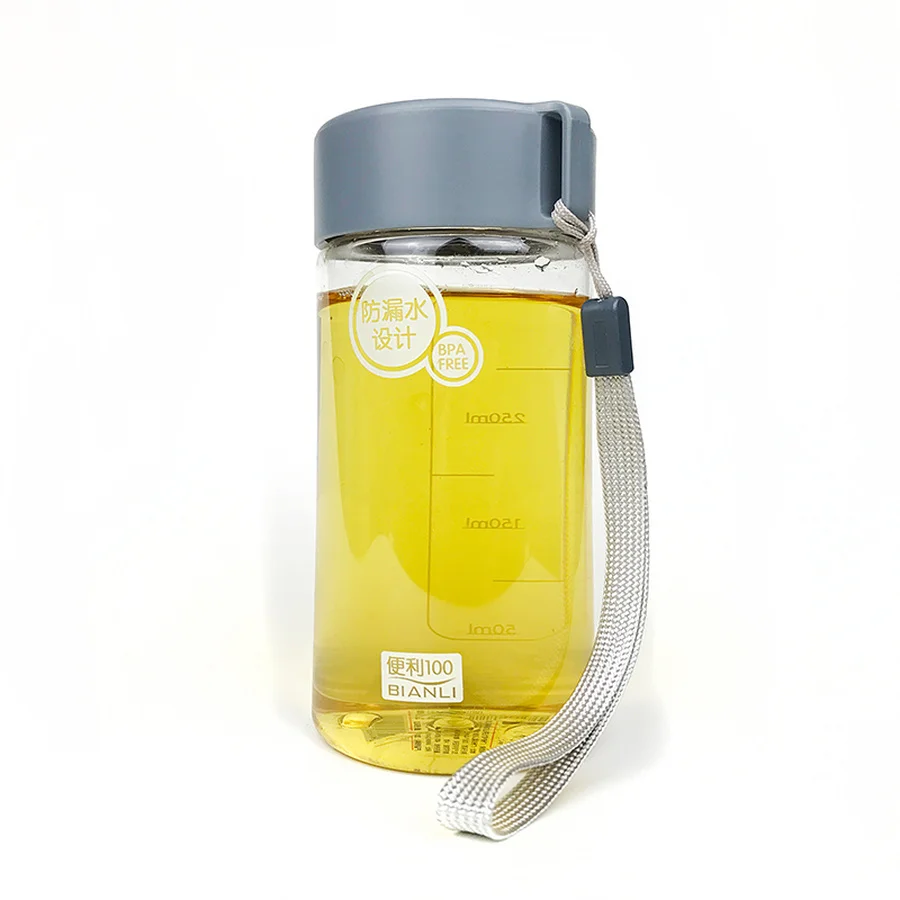 Маленькая емкость бутылка для воды прозрачная пластиковая детская школьная