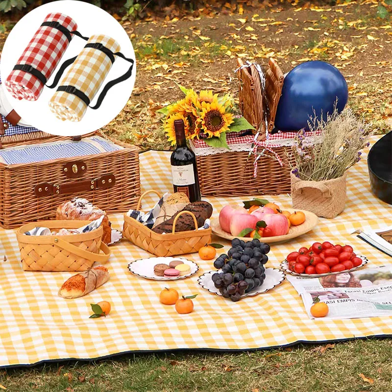 

Picnic Blankets 2x3m Camping Mat for Outdoor Extra Large Waterproof Sandproof Portable Soft Mat Ins Beach Blanket