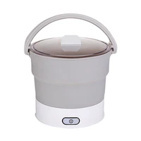 110v220v folding silicone electric cooker travel portable travel electric hot pot steamer kettle