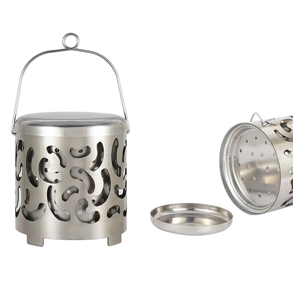 

Outdoor Mini Heater Portable Stainless Steel Camping Stove Tent Heating Cover for Backpacking Hiking Traveling