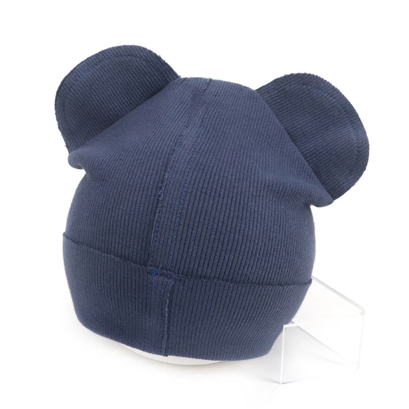 

Baby Knitted Anti-scratching Gloves Cute Bear Ear Hat Set Soft Cotton Mittens Beanie Cap Nightcap Kit for Infant Newborn Photogr