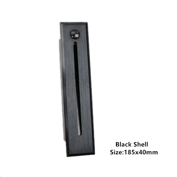 Black (185x40mm) 3 Вт Встроенный Настенный угловой светильник с PIR датчиком движения прямоугольная светодиодная ступенчатая декоративная лампа для внутреннего/наружного коридора лестничные светильники - Испускаемый цвет: Black (185x40mm)