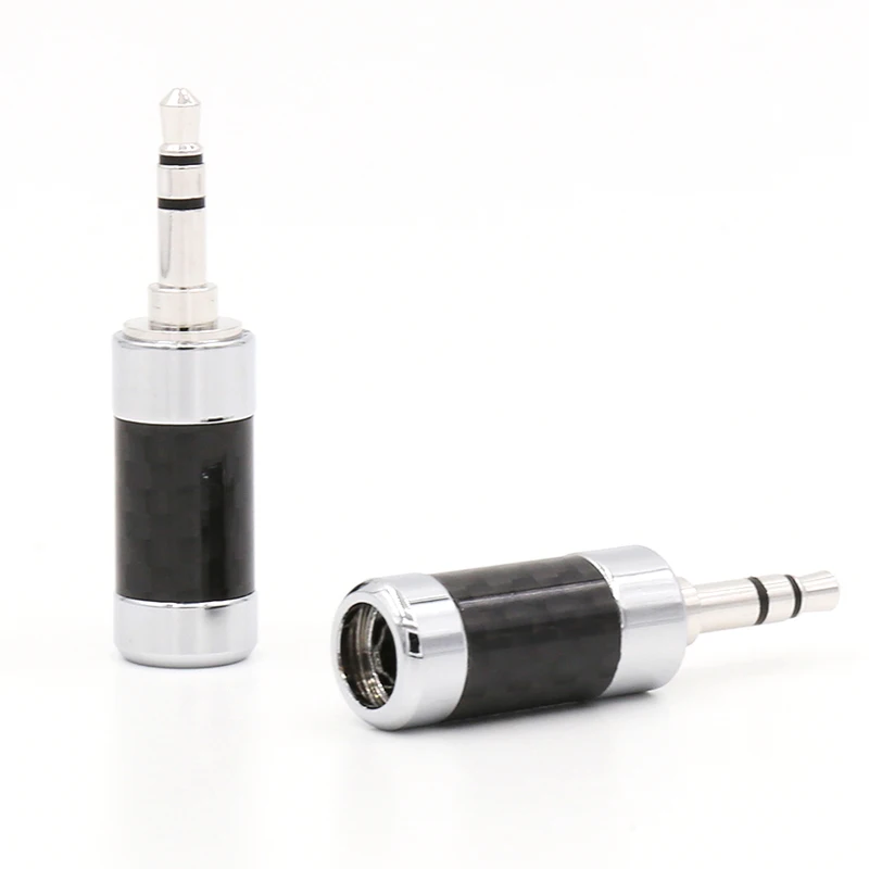 2 шт. углеродное волокно родиевое покрытие 3 5 мм штекер мини стерео аудио