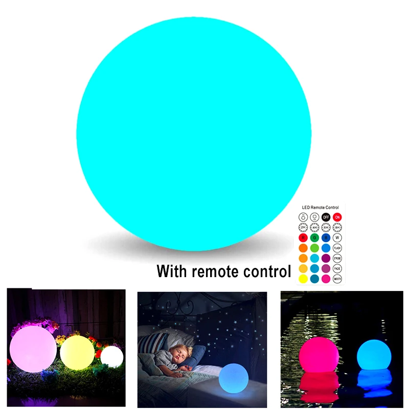 

Luminous Ball Light Colorful Round Lawn Landscape Lamps Remote Control Lighting Outdoor Waterproof Charging Garden Decoration