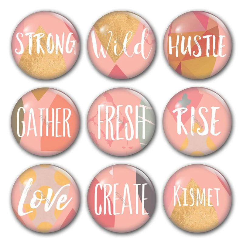 Твердый дикий стеклянный кабошон с надписью розовый золотой серый фон Круглый