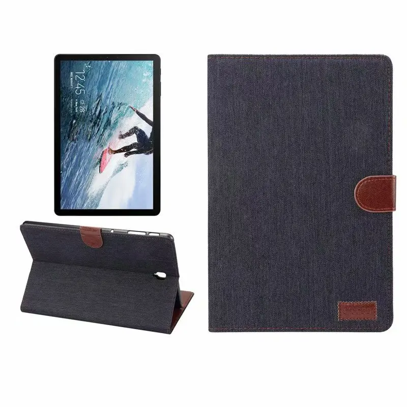 Джинсовый кожаный чехол для планшета в полоску samsung Galaxy Tab S4 T830 T835 SM-T830 SM-T835 10 5