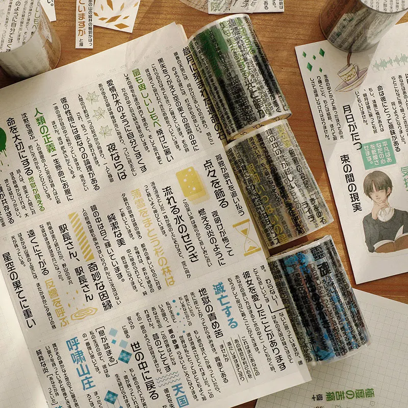 

Masterpiece Quations in Japanese Tape Sticker Tape Art DIY Craft Supplies Planners Scrapbook Gift Wrapping DQ-Drop