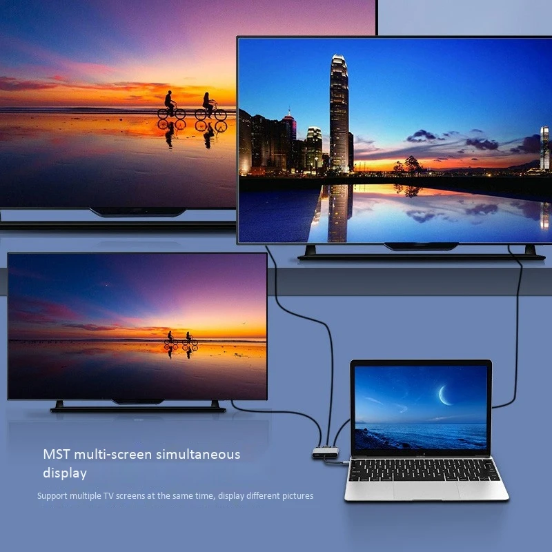 

5 in 1 Type C Adapter USB 4K Type C Hub to HDMI VGA USB DP Adapter with Type-C Power Delivery for Samsung Xiaomi Huawei