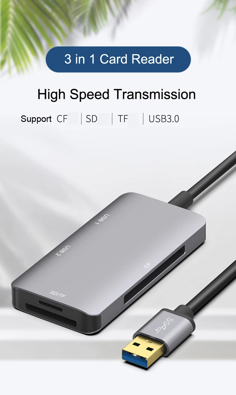 usb 3 0 sd sdhc cf compact flash tf microsd card reader usb3 0 u flash disk drive mouse otg for macbook laptop notebook pc 5in1 free global shipping