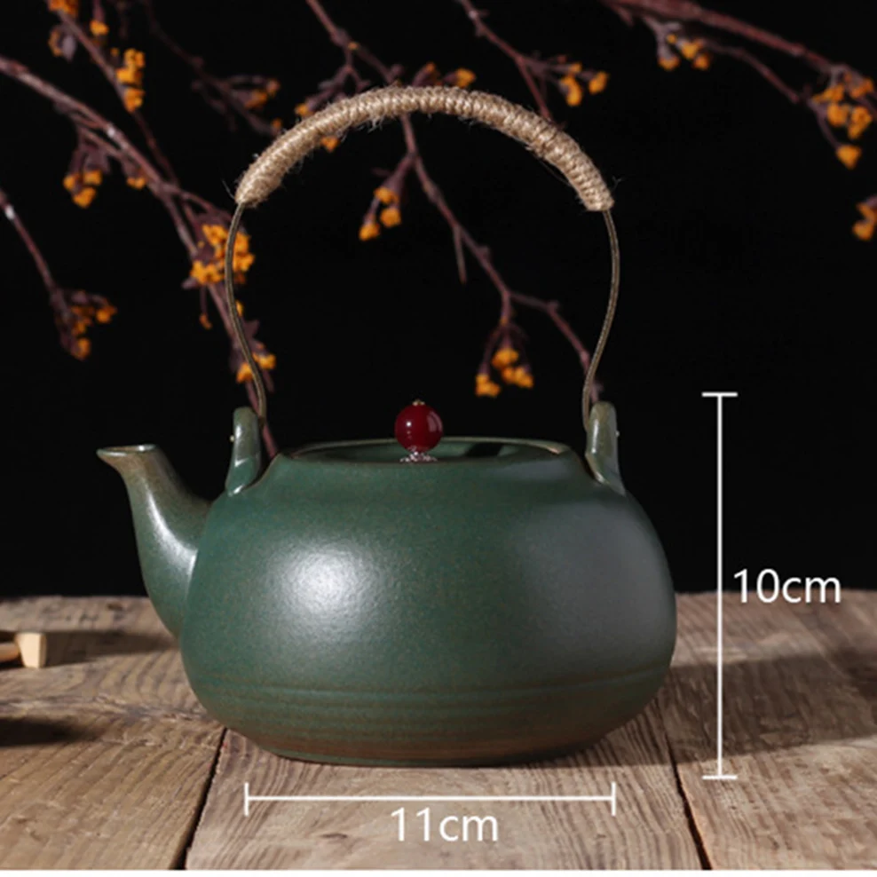Чайник с зеленой глазурью 1200 мл | Дом и сад