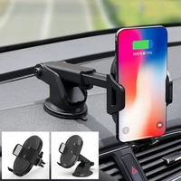 1pc car mount qi wireless charger for iphone 88plusxxrxsxs max mobile phone holder stand car phone holder