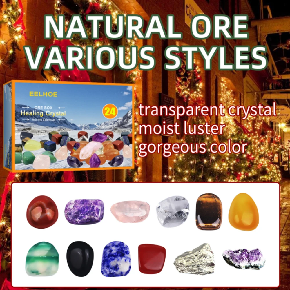 

24 Grid Mineral Gift Box Toys Christmas Advent Calendar Mineral Gift Box Early Childhood Education Toys Ore Toys for School
