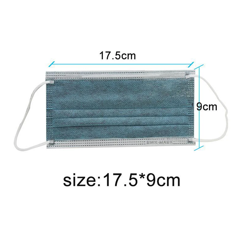 Одноразовая маска для лица 10-200 шт. Нетканая 4-слойная фильтрующая дышащая ткань