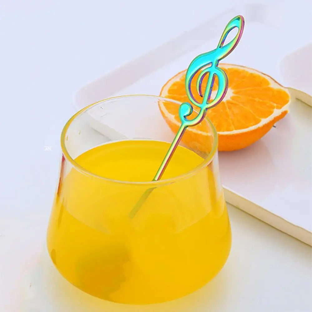 

Stainless Steel Musical Notes Coffee Milk Stirring Teaspoon Ice Cream Spoon