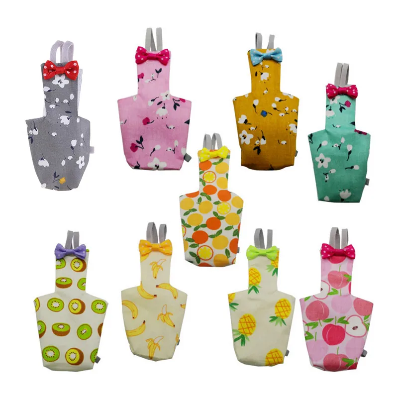 

Подгузник для птиц, попугаев с бантиком, милый красочный Фруктовый Цветочный костюм для полета, одежда для маленьких и средних птиц, кататич...