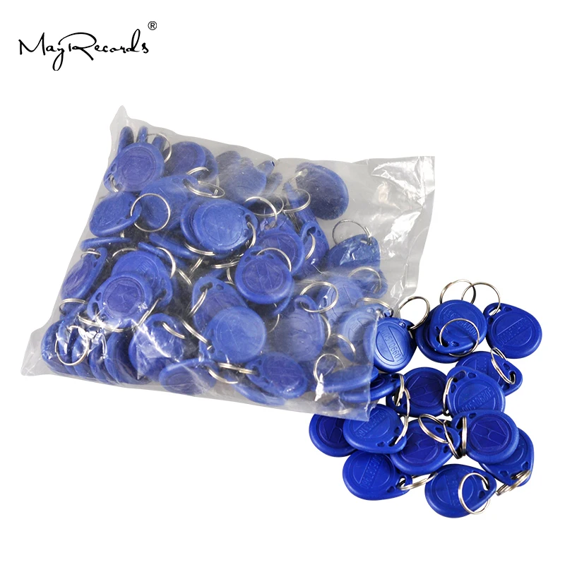 Новая синяя водонепроницаемая карта RFID 100 шт./лот 125 кГц EM ID TK4100 Чип брелок для