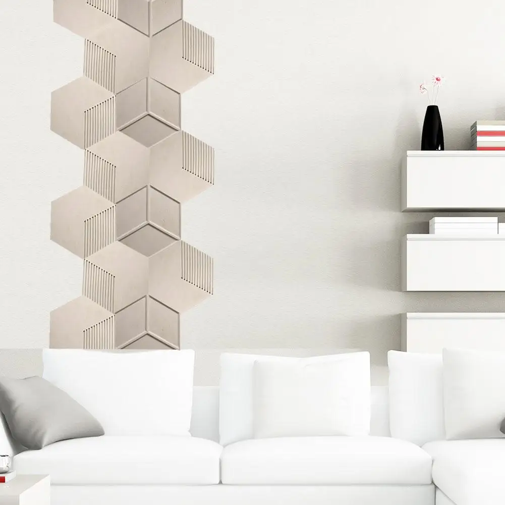 Силиконовая Геометрическая стена бетонная форма украшение фона телевизора