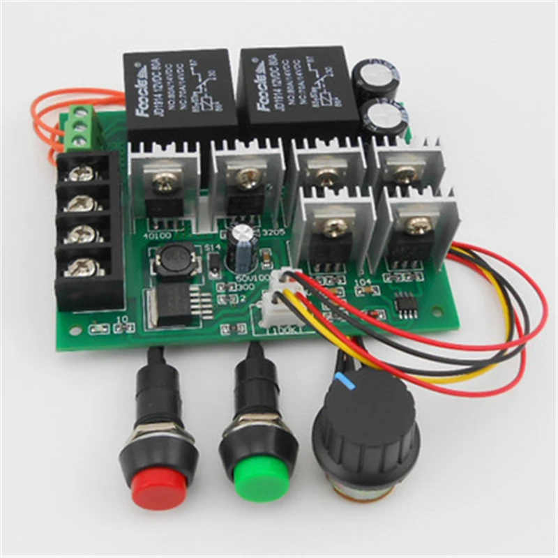 DC10-50V 40A без переключатель кнопки блокировки Скорость Регулятор 12V 24V 48V польский