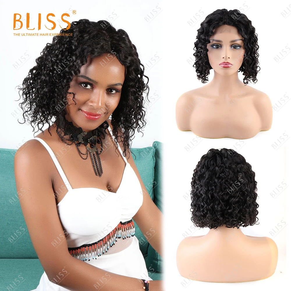

Bliss Water Wave Human Hair Wigs 4x4 Lace Closure Wig Deep Water Wave Wig Brazilian Human Hair Lace Front Wigs for Black Women