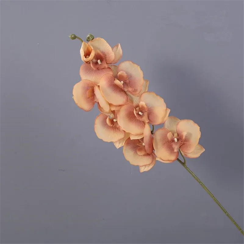 

5P Fake Orchid (7 Heads/Piece) 27.56" Length Simulation Oil Painting Phalaenopsis for Wedding Home Decorative Artificial Flowers