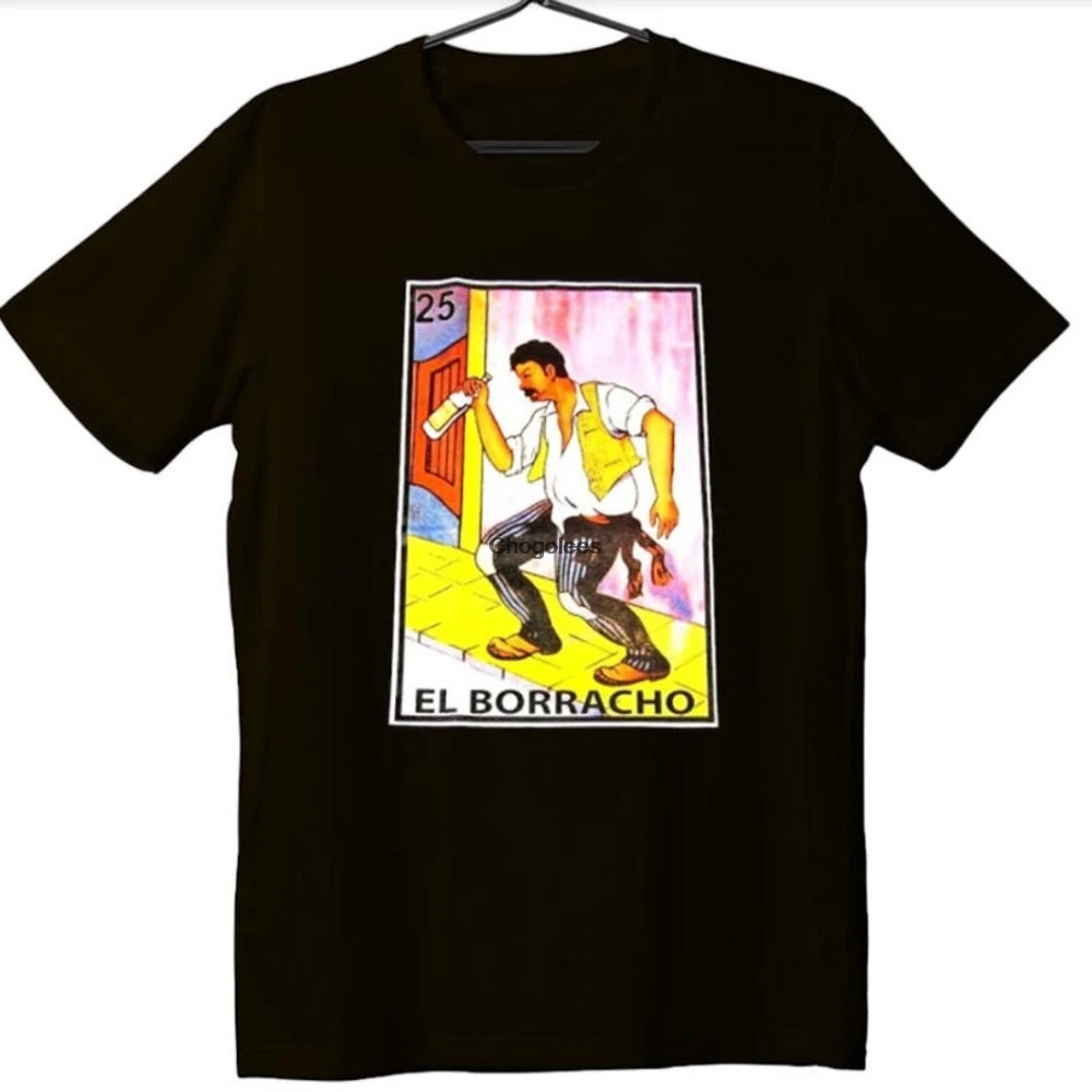 Футболка EL BORRACHO mockup Loteria El Borracho мексиканская икона подарок для Него друга - купить