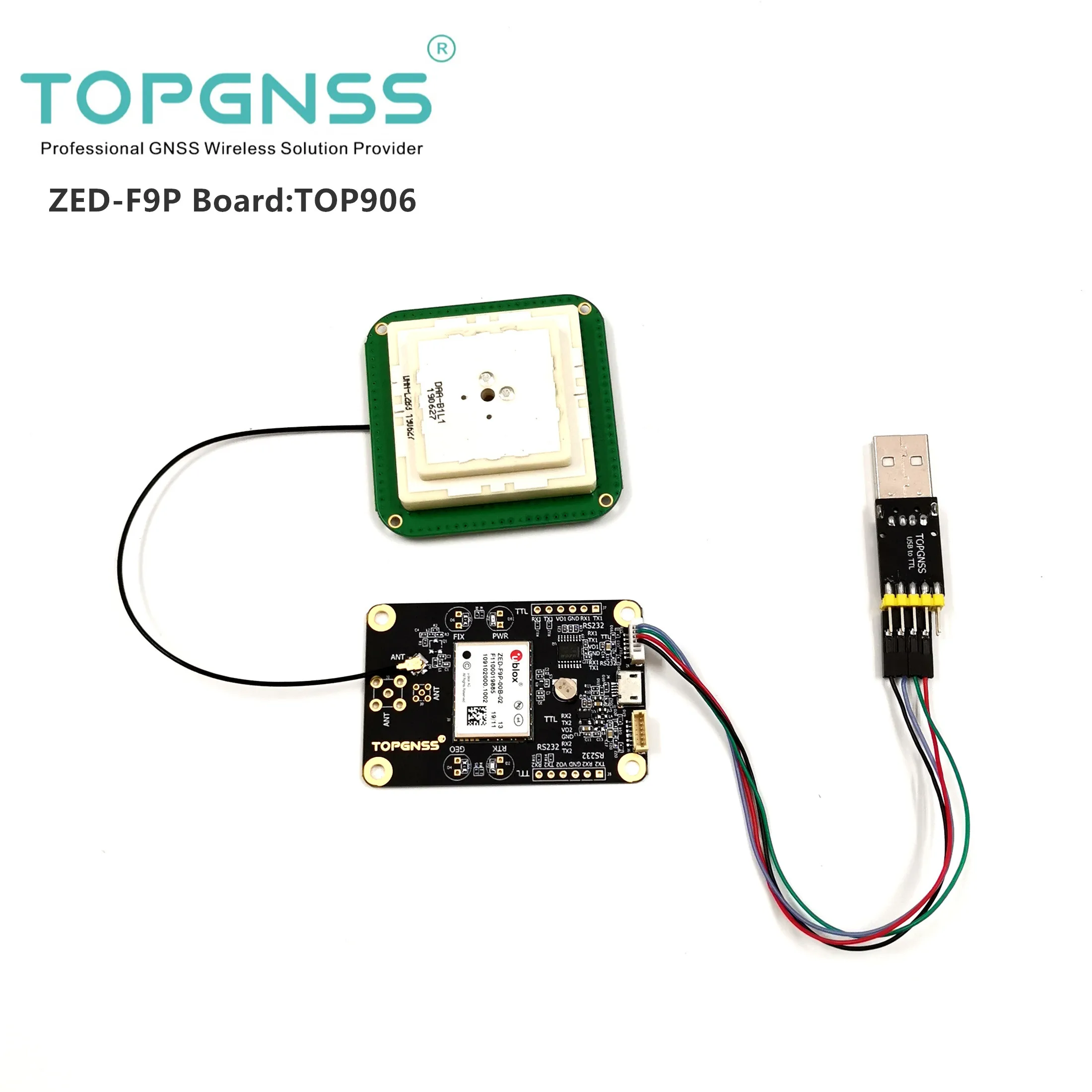 2 шт. плата GNSS антенна GNSS USB к ttl ZED-F9P модуль RTK Высокоточный gps антенна Приемник GNSS база и rove TOPGNSS TOP906