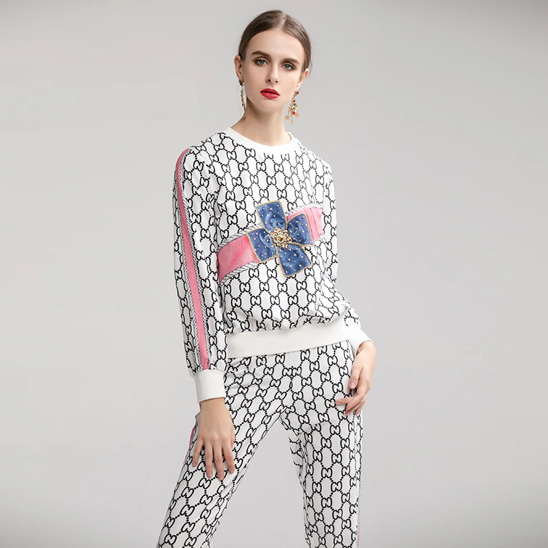 AELESEEN новая мода 2020 весенний повседневный комплект-двойка женский роскошный