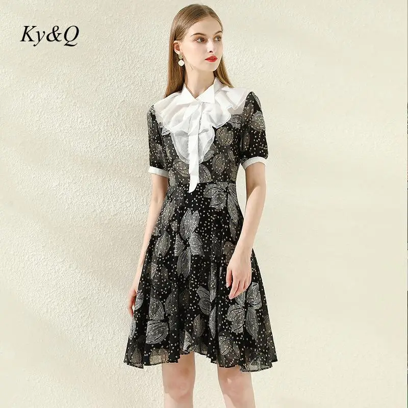 Подиумное винтажное женское летнее элегантное модное Черное мини-платье