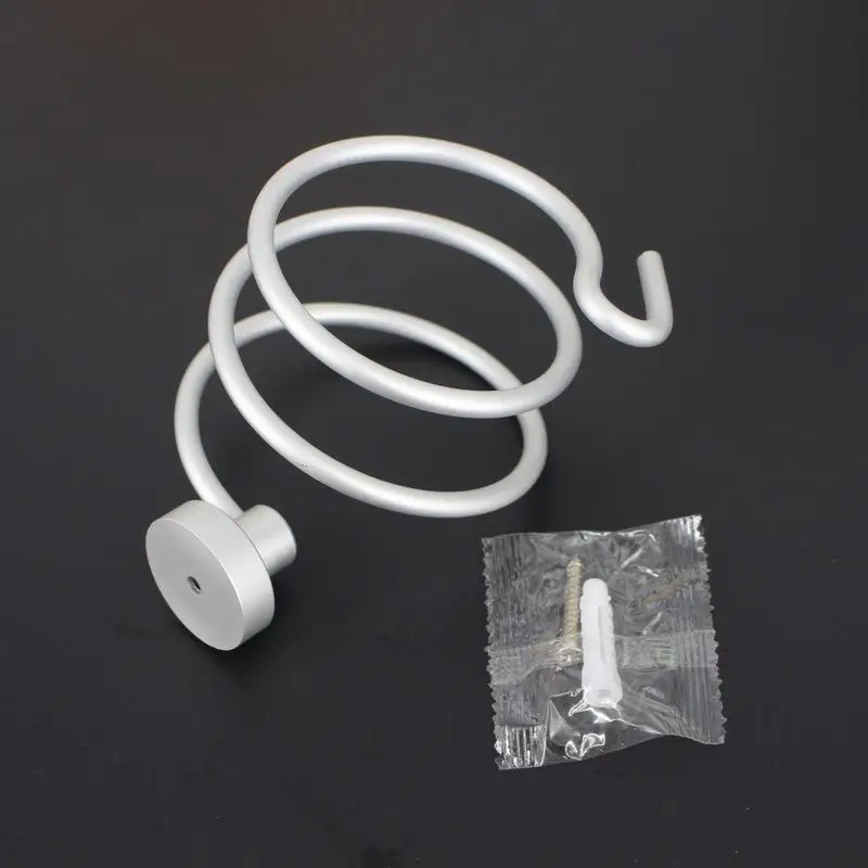 Держатель для фена серебристая полка ванной комнаты аксессуары | Обустройство