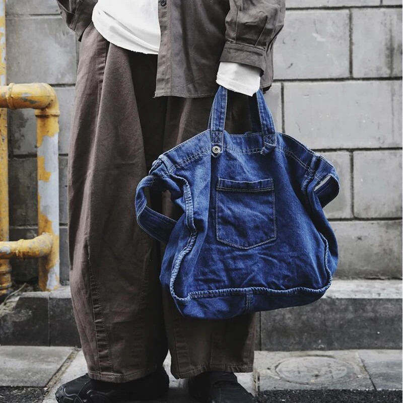 

Женские новые сумки, Повседневная джинсовая женская сумка через плечо, корейские повседневные большие школьные сумки для девочек-подростк...