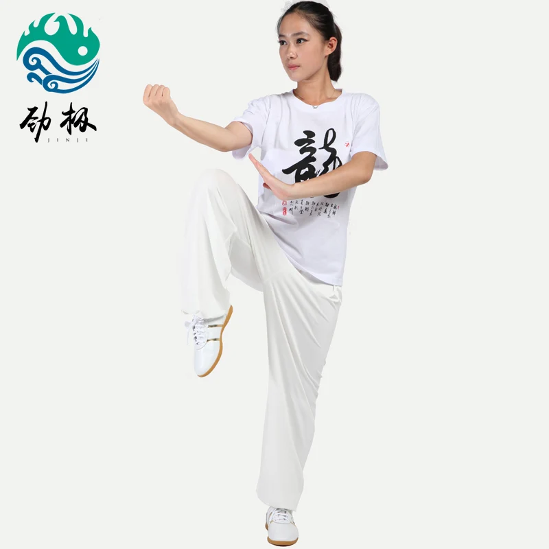Штаны для занятий боевым спортом Tai Chi серые белые красные синие розовые черные