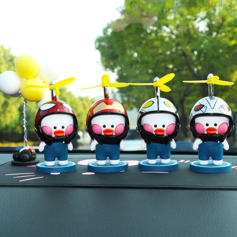 

Автомобильные аксессуары интерьер мультфильм бамбук стрекоза Kawaii Желтая утка пропеллер шлем Велоспорт Авто детские игрушки