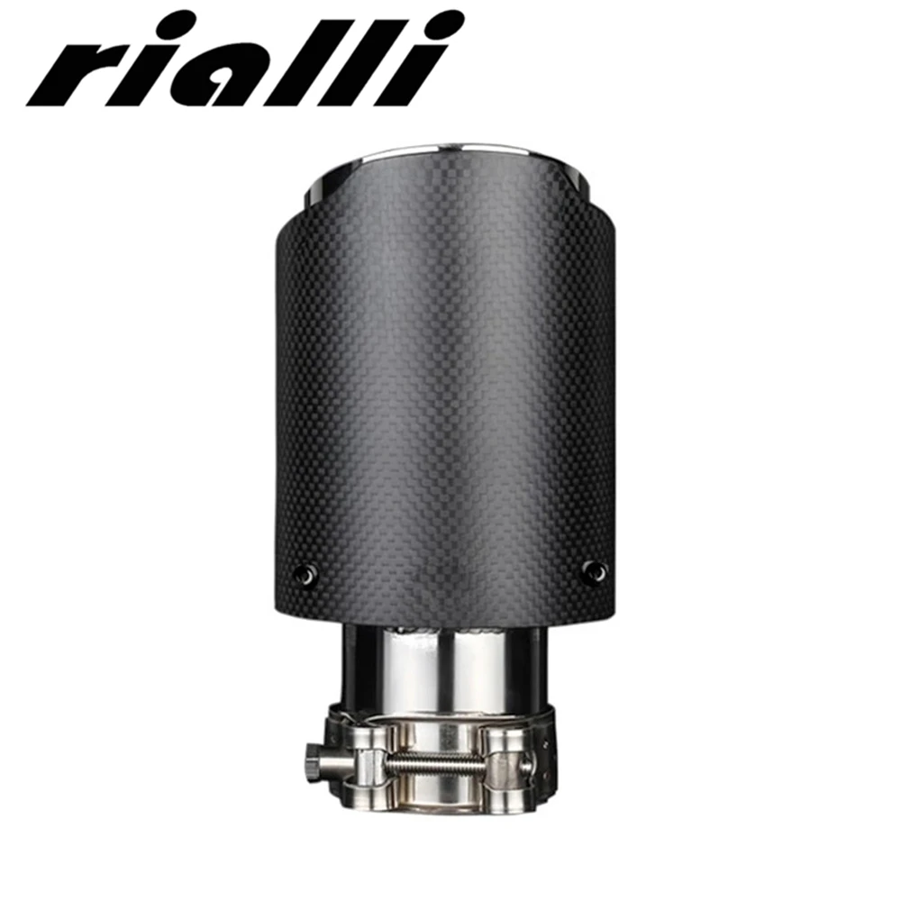 Новый бренд 89 мм углеродное волокно нержавеющая сталь универсальный глушитель