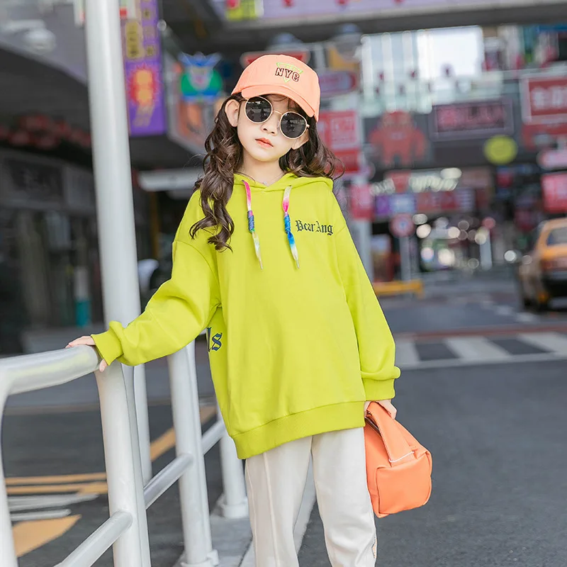 

Girls' Hoodies Sweatshirts Baby's Kids Outwear 2021 Fashion Spring Autumn Top Teenagers Pullover Formal Sport Cotton Children's