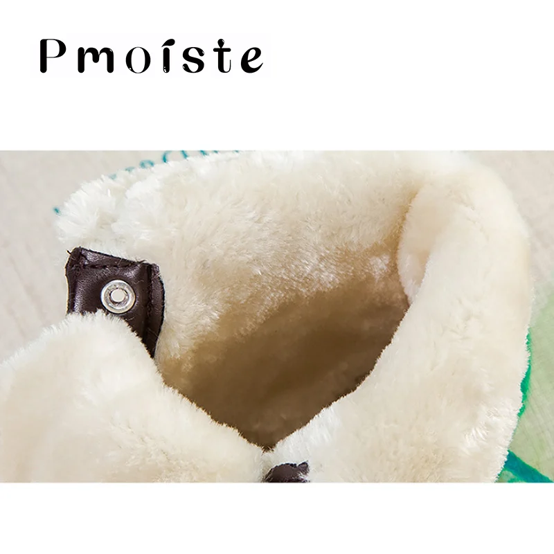 Женские зимние ботинки черные из PU искусственной кожи на танкетке размера плюс 42