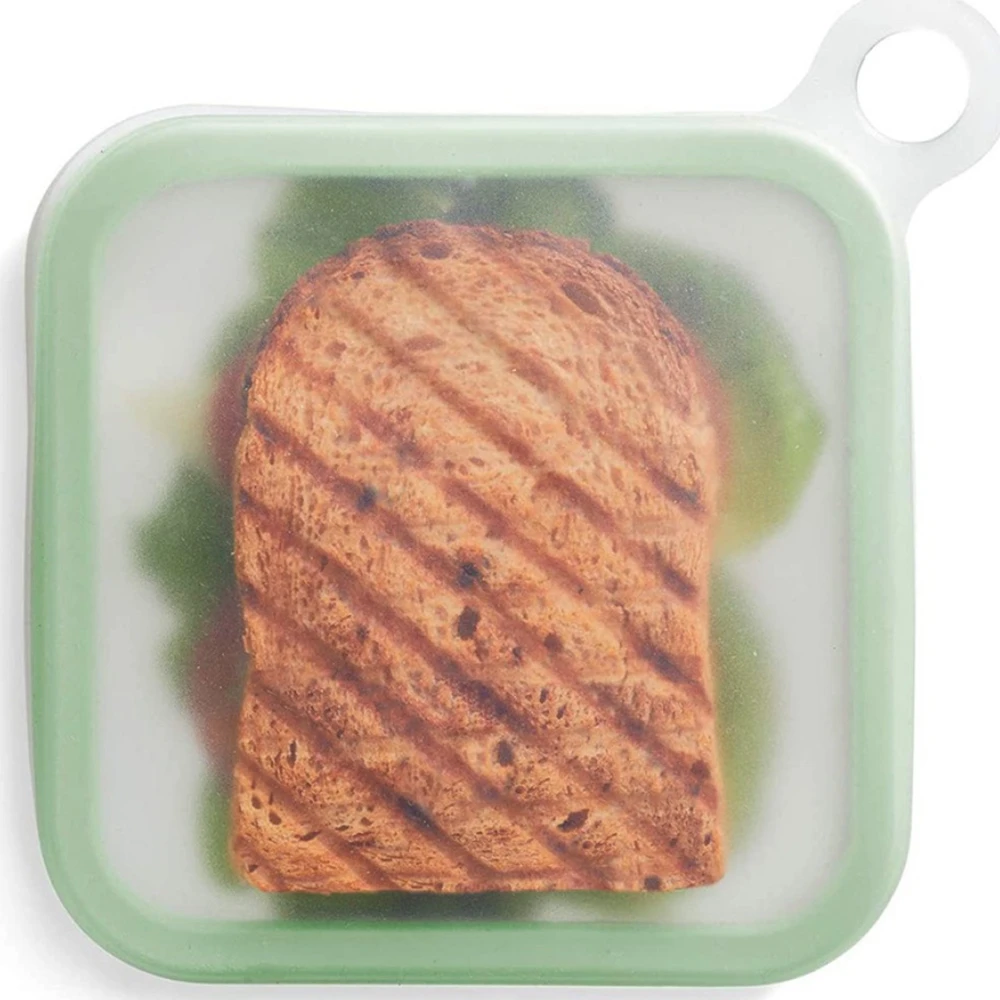 Reusable Sandwiches Toast Bags Silicone Food Storage Container Lunch Bag for Snacks Fruits School Work or Travel | Дом и сад