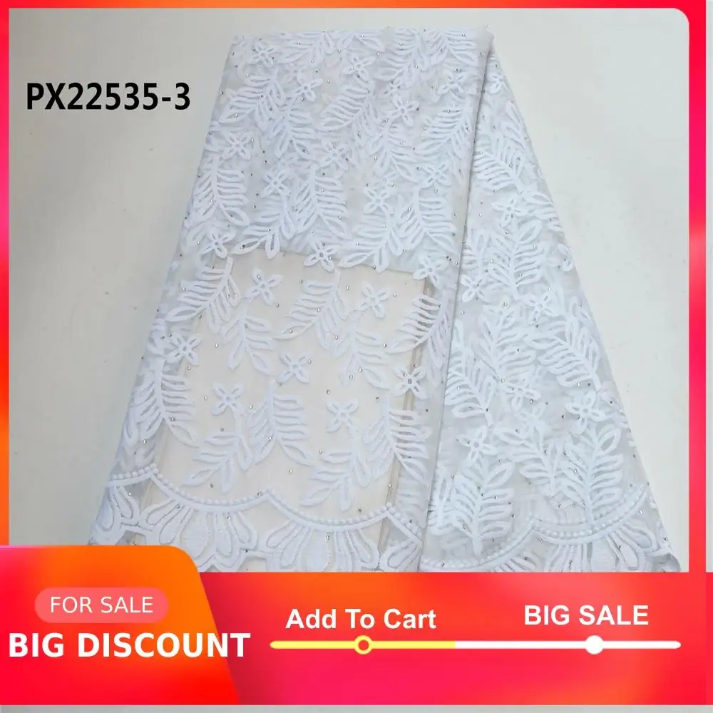 Африканвечерние новый дизайн белая сетка кружева вышивка ткань светлый