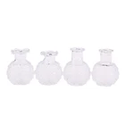 2 шт.лот 1:12 миниатюрные стеклянные вазы, модель кукольного домика, цветочный горшок, декоративная игрушка