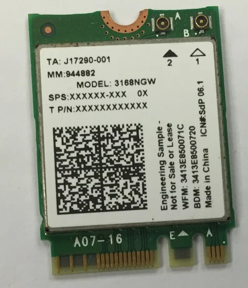 Оптовая продажа новый беспроводной Wi Fi для INTEL 3168NGW 802.11AC NGFF M.2 карты Bluetooth 4 2 ГГц/5