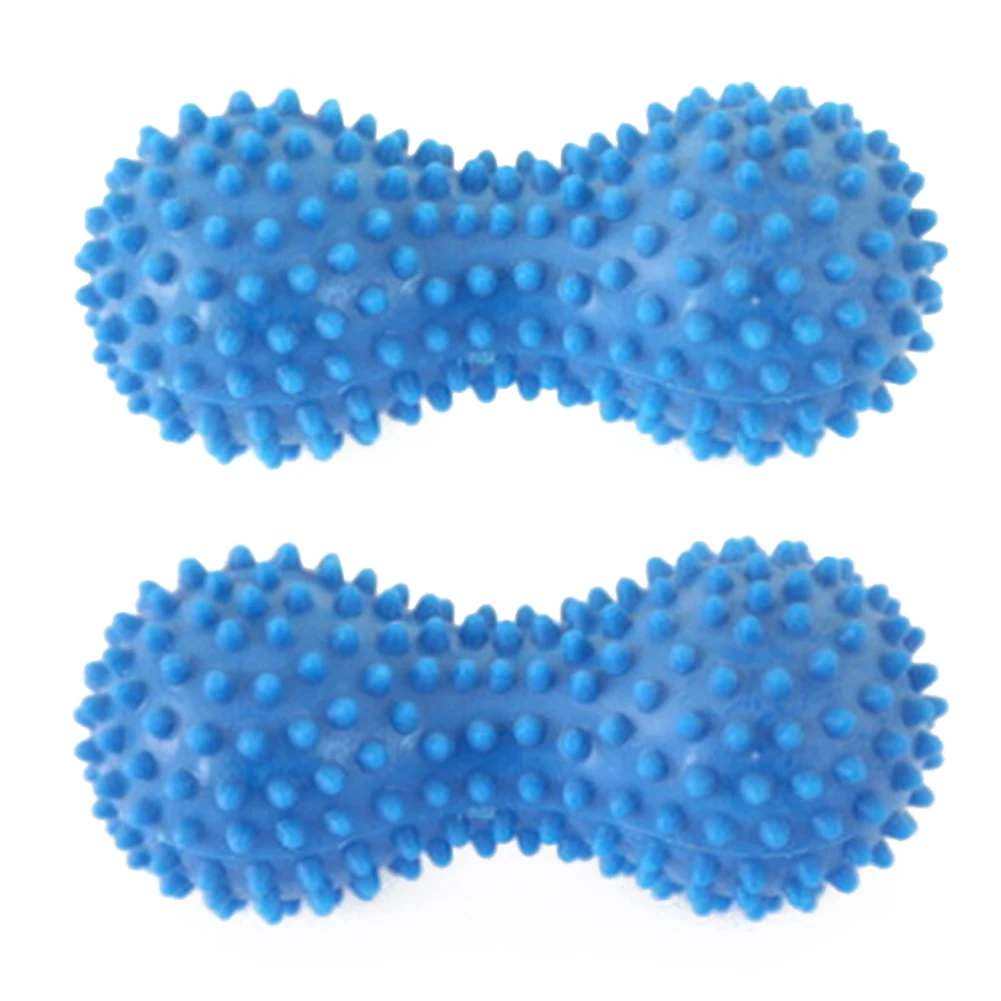 

2pcs Relieve Pain Massage Ball Peanut Shape PVC Spiky Health Care Gym Soft Therapy Muscle Relax Feet Back Trigger Point Roller