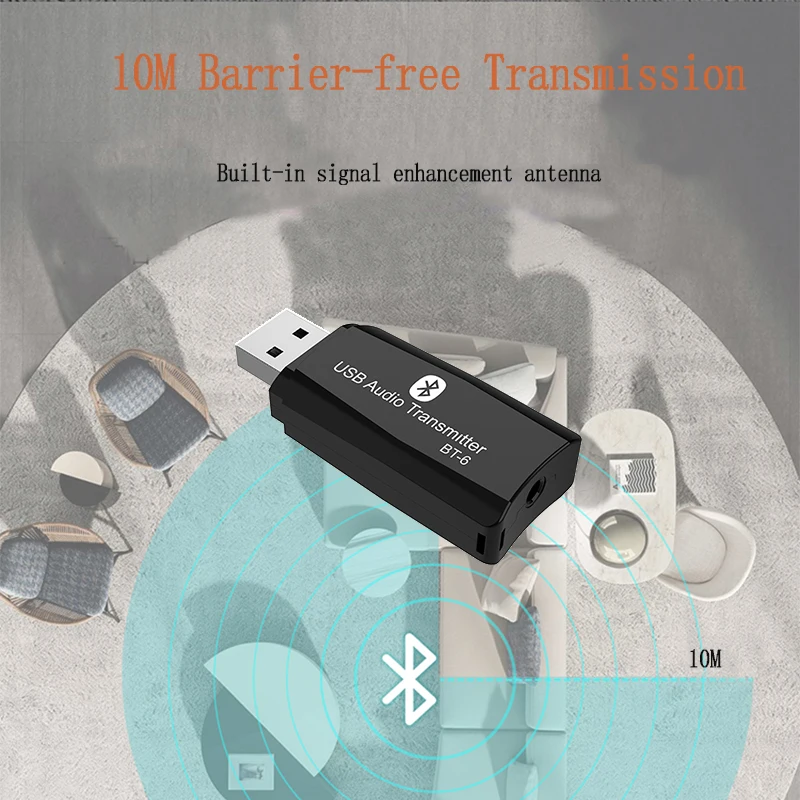 VAORLO USB Bluetooth передатчик для ПК ТВ 3 5 мм AUX разъем 0 bluetooth приемник автомобиля мини