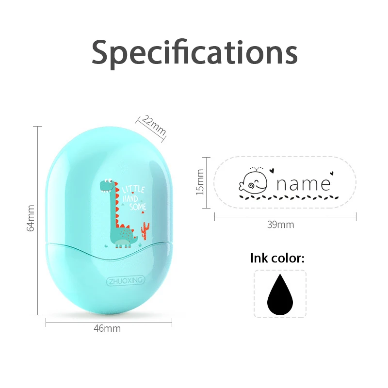 Изготовленный На Заказ детский штамп с именем сделай сам для детей печать