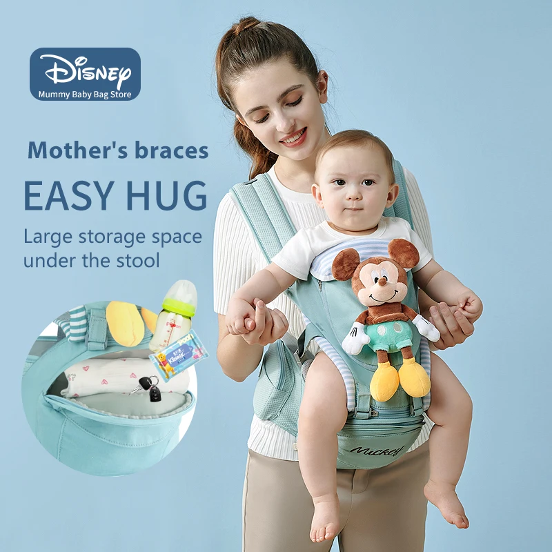 New Disney Cartoon Doll Ergonomic Baby Carrier Infant Baby Hipseat Carrier 3 In 1 Multi-function Infant Sling Wrap Waist Stool