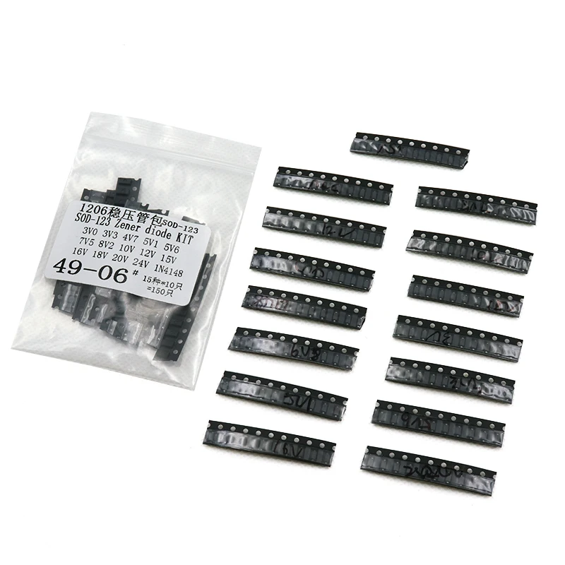 SOD-123 1206 0.5W Zener diode SMD package 15 values * 10 pcs =150pcs  KIT