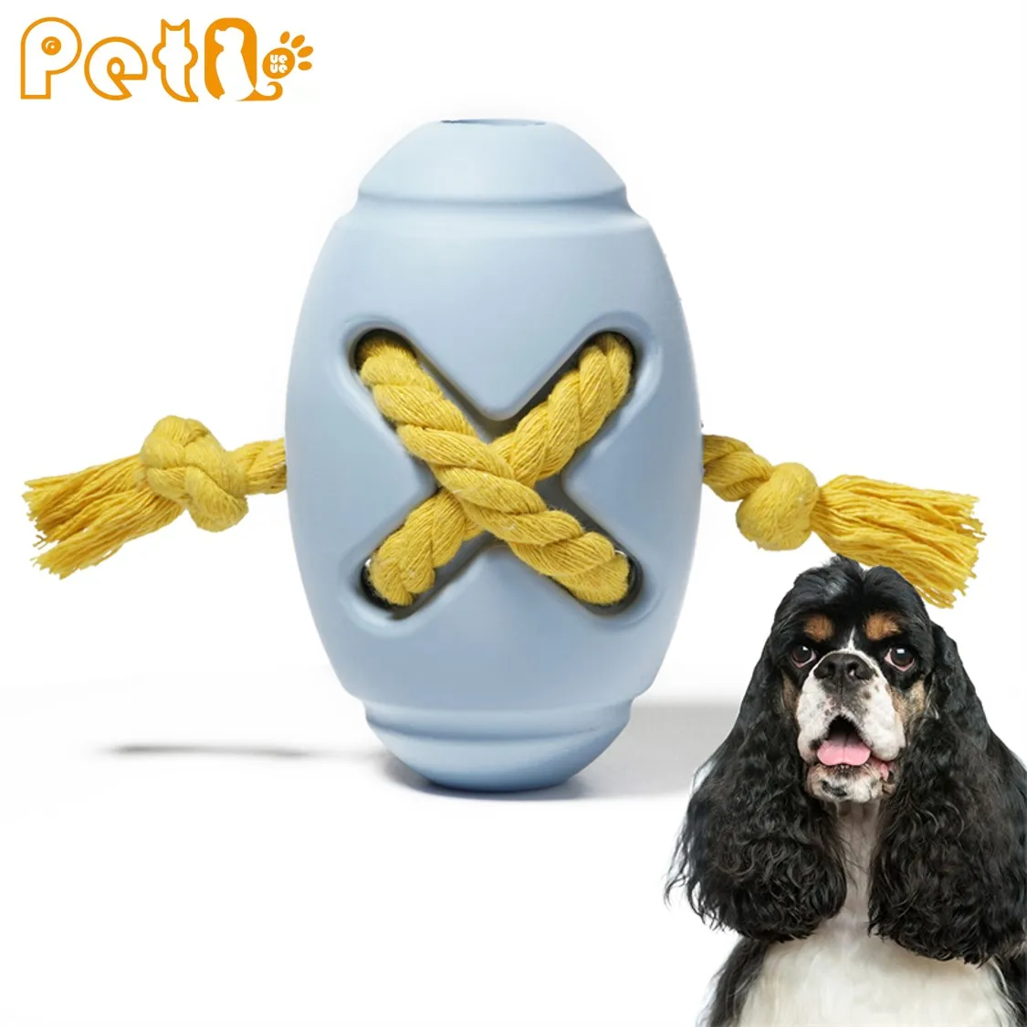 

Игрушка для домашних животных pettail, мяч для собак, Прямая поставка, прочный резиновый шар, веревка для чистки зубов, Интерактивная игрушка дл...