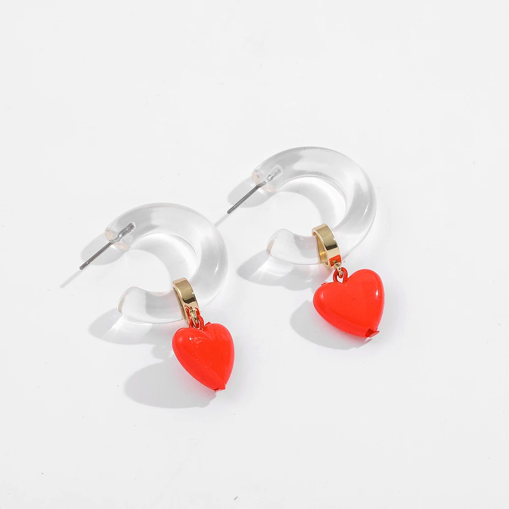 Прозрачные Акриловые серьги-кольца из чистого уксусного волокна дизайнерские