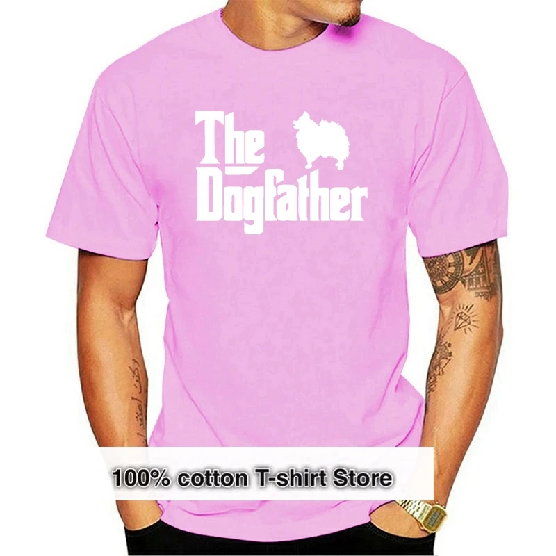 

Мужская футболка с изображением померанского шпица, футболка с изображением собаки, отца, подарок (1)