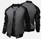 Бейсбольная куртка ZOGAA Мужская в стиле пэчворк, модная крутая верхняя одежда, повседневная приталенная куртка с воротником-стоечкой, пальто для осени