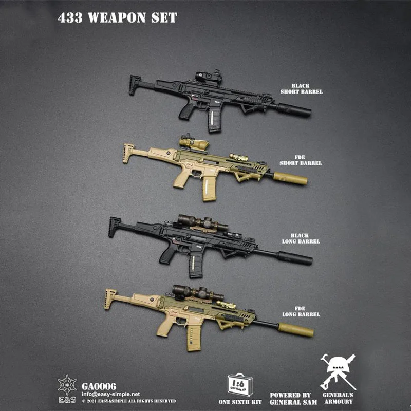 

EASY&SIMPLE ES 1/6 GA0006 HK433 Gun Model Fit 12" Action Figure Body Accessories